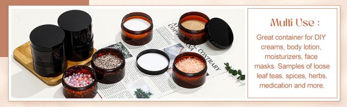 Plastic Jar Container With Lid And Label Refillable Empty Round Clear PET Cosmetic Sample Containers For Lotion, Cream, Ointments, Body Butter, Makeup, Travel Storage 3