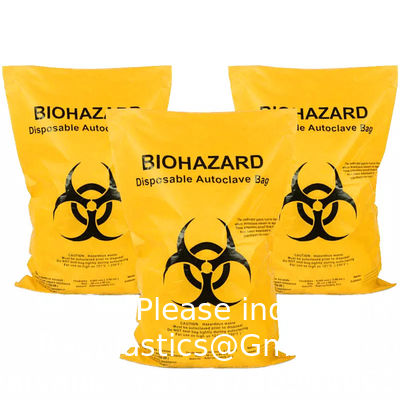 quality  Biodegradable Plastic Hospital Biohazard Waste Bags Biohazard Bags Price Autoclavable Temperature Indicator Patch factory