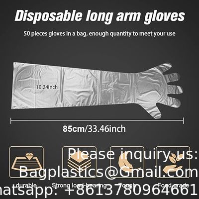 quality  Disposable Field Dressing Gloves Veterinary Insemination Rectal Long Gloves, Extra Long Sleeve Full Arm Gloves factory