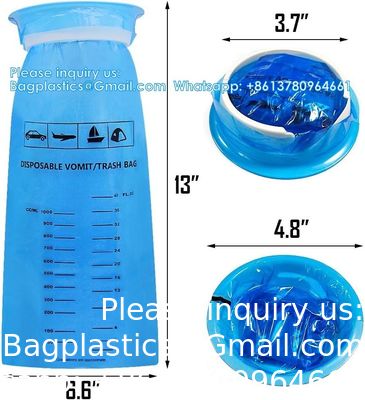 quality  Emesis Bag, Disposable Vomit Bags, Aircraft & Car Sickness Bag, Nausea Bags For Travel Motion Sickness (Blue) factory