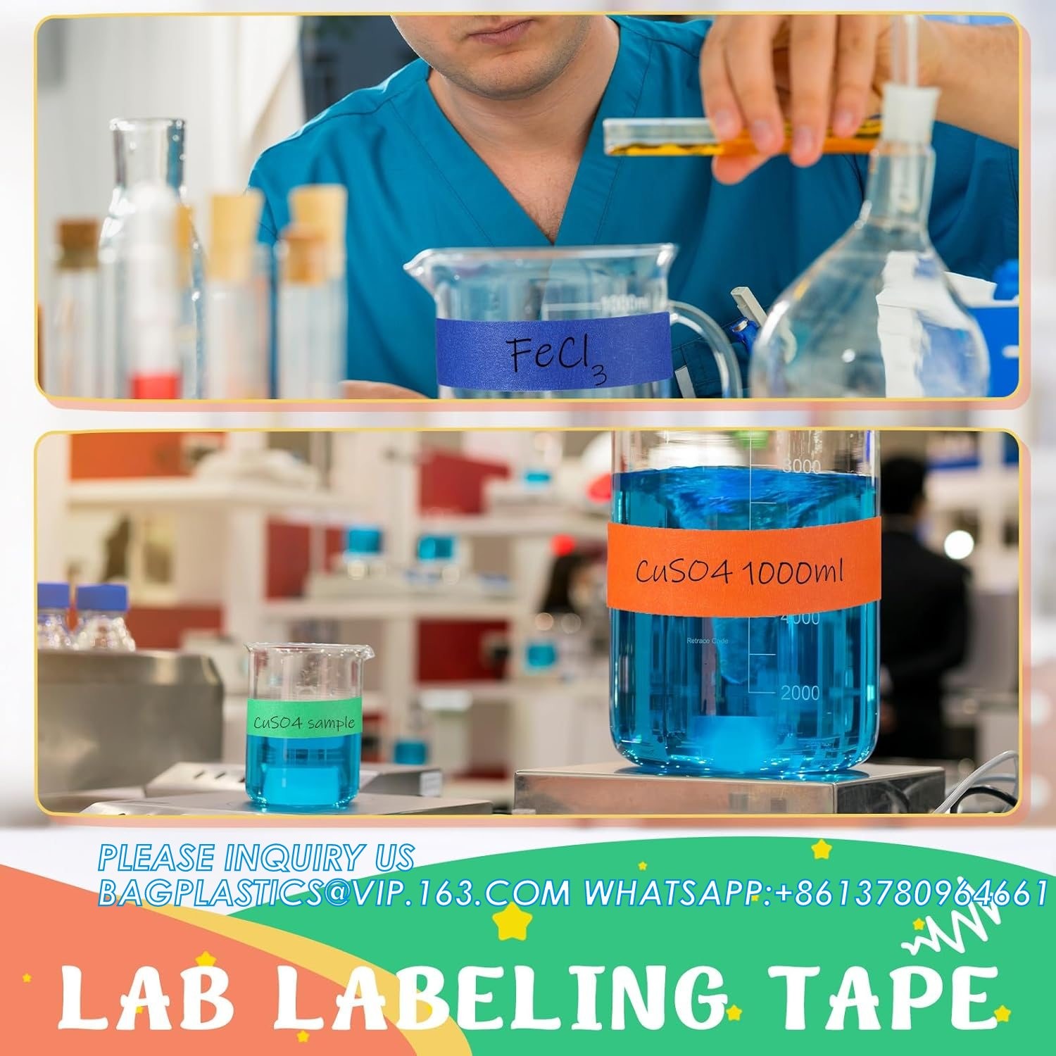Lab Labeling Tape Variety Pack 500 Inch Long X 3/4 Inch Width ...