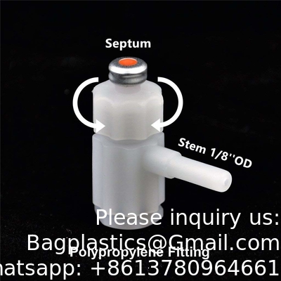 Tedlar PVF Gas Sampling Bag 0.5L 1L 3L - Pack Of 10 - Air Sampling Bag - Polypropylene/Stainless Steel/PTFE Fitting