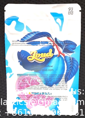 Soft Touch Smell Proof Stand Up Pouches Edible Packaging Child Resistant Printed 3.5 Custom Mylar Bags