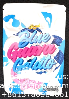 Soft Touch Smell Proof Stand Up Pouches Edible Packaging Child Resistant Printed 3.5 Custom Mylar Bags
