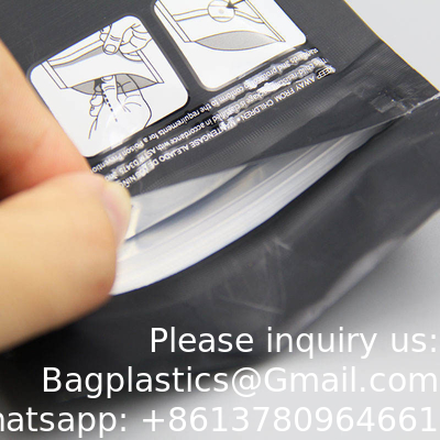 Soft Touch Smell Proof Stand Up Pouches Edible Packaging Child Resistant Printed 3.5 Custom Mylar Bags