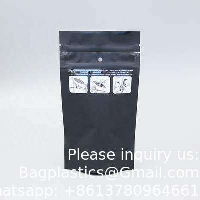 Soft Touch Smell Proof Stand Up Pouches Edible Packaging Child Resistant Printed 3.5 Custom Mylar Bags