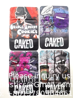 Soft Touch Smell Proof Stand Up Pouches Edible Packaging Child Resistant Printed 3.5 Custom Mylar Bags