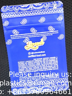 Soft Touch Smell Proof Stand Up Pouches Edible Packaging Child Resistant Printed 3.5 Custom Mylar Bags