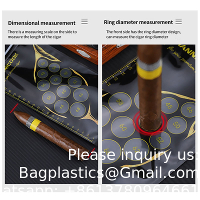 Slider Lock Closure Customization Printing Pouches Humidity-Proof Tobacco Cigar Bags Ziplock Cigar Packaging Bag