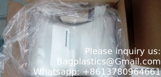 Sterile Sampling Bags Sterile Sample Bag With Wires Marking Area 190mm X 300mm 400ml Blender Bags With Filter