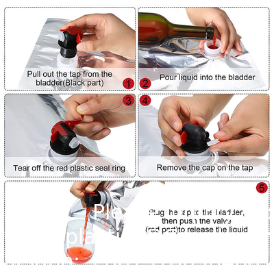 Easy To Carry 1l 3l 5l 10l Wine Bags Packaging Bib Bag In Box With Spout BIB Box Bag, Bag In Box, Cold Coffee Pouch