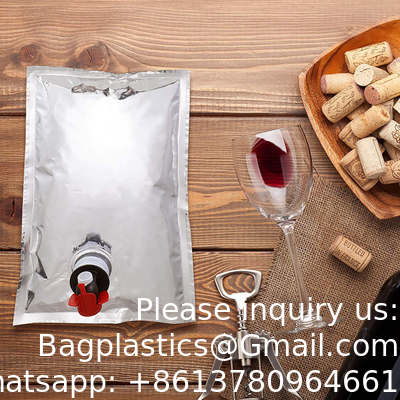 Easy To Carry 1l 3l 5l 10l Wine Bags Packaging Bib Bag In Box With Spout BIB Box Bag, Bag In Box, Cold Coffee Pouch
