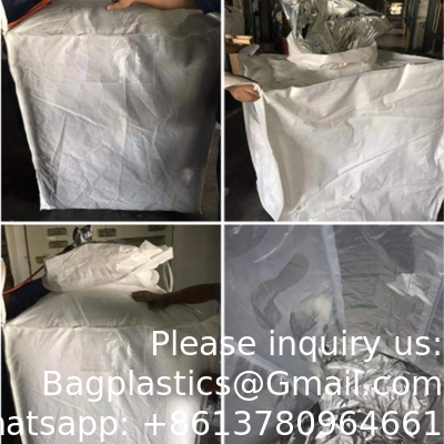 Aluminum Foil Jumbo Bag 1 Ton Heavy Duty Plastic Liner For Seed Chemical Material Sand Bulk Fibc Lined Aluminum Bag