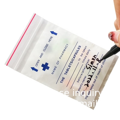 Medical 100% Ldpe Printed Pill Medicine Dispensing Envelope Packaging Reclosable Bag Medicine Organizer