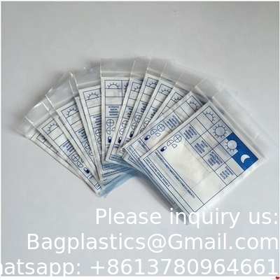 Medical 100% Ldpe Printed Pill Medicine Dispensing Envelope Packaging Reclosable Bag Medicine Organizer