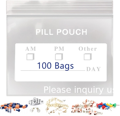 Medical 100% Ldpe Printed Pill Medicine Dispensing Envelope Packaging Reclosable Bag Medicine Organizer