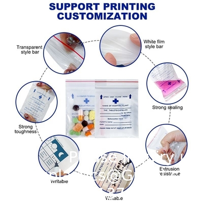 Medical 100% Ldpe Printed Pill Medicine Dispensing Envelope Packaging Reclosable Bag Medicine Organizer