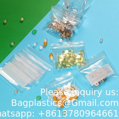 Medical 100% Ldpe Printed Pill Medicine Dispensing Envelope Packaging Reclosable Bag Medicine Organizer