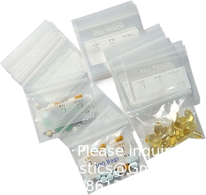 Medical 100% Ldpe Printed Pill Medicine Dispensing Envelope Packaging Reclosable Bag Medicine Organizer