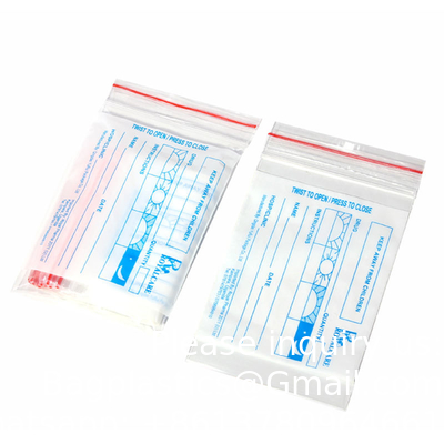 Hospital Clinics Plastic Drug Zipper Pouch Reclosable Medical Medicine Ziplock Pill Dispenser Bags