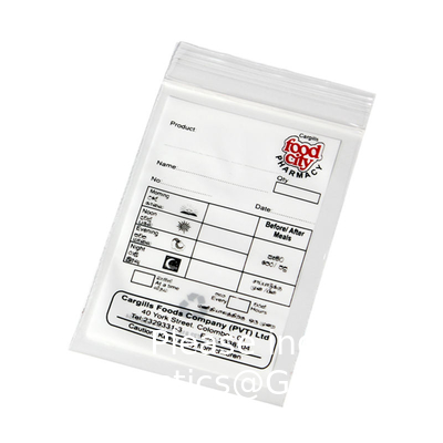 Hospital Clinics Plastic Drug Zipper Pouch Reclosable Medical Medicine Ziplock Pill Dispenser Bags
