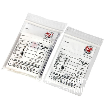 Hospital Clinics Plastic Drug Zipper Pouch Reclosable Medical Medicine Ziplock Pill Dispenser Bags