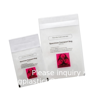Biohazaard Customized Collection bag, Blood Transportation Bag/Sterile Medical Specimen Bags/95 Kpa Specimen Bag