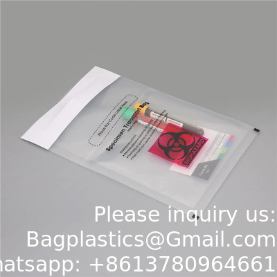 Biohazaard Customized Collection bag, Blood Transportation Bag/Sterile Medical Specimen Bags/95 Kpa Specimen Bag