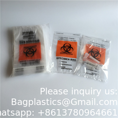 Wholesale Sample Bag Biohazard Specimen Transport Bag Transparent 95kPa Biohazard Bag Specimen Transport Bag