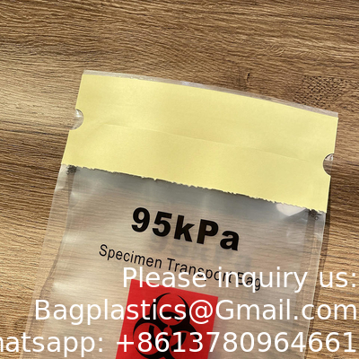 Wholesale Sample Bag Biohazard Specimen Transport Bag Transparent 95kPa Biohazard Bag Specimen Transport Bag