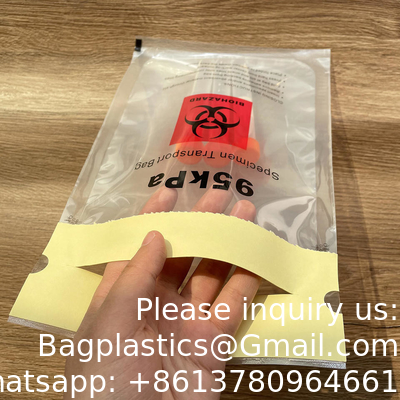 Wholesale Sample Bag Biohazard Specimen Transport Bag Transparent 95kPa Biohazard Bag Specimen Transport Bag