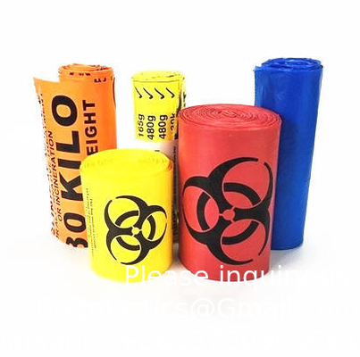 Hazardous Trash Can Liners – Medical Grade No Leak Bags - Biohazard Symbol for Safe Infectious Waste Disposal