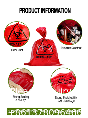 Hazardous Trash Can Liners – Medical Grade No Leak Bags - Biohazard Symbol for Safe Infectious Waste Disposal