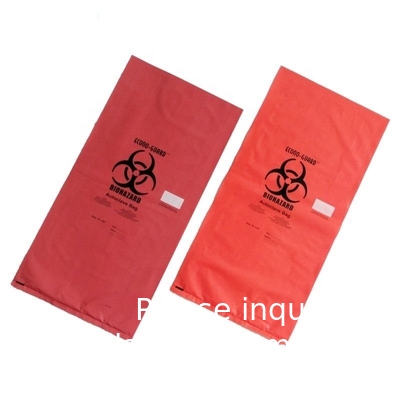 Wholesale Factory Supplier Red Yellow Customized Autoclave Plastic Biohazard Garbage Bag Medical Waste Bag Hospital