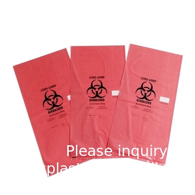 Wholesale Factory Supplier Red Yellow Customized Autoclave Plastic Biohazard Garbage Bag Medical Waste Bag Hospital