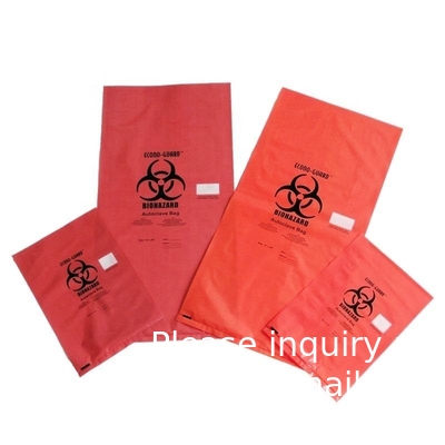 Wholesale Factory Supplier Red Yellow Customized Autoclave Plastic Biohazard Garbage Bag Medical Waste Bag Hospital