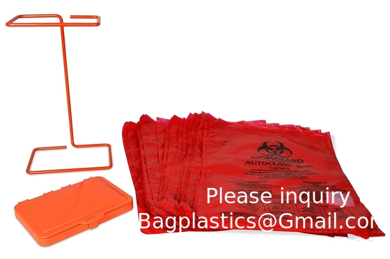 Scientific Steel Wire Biohazard Bag Holder, Epoxy Coated, Standard-Sized Poxygrid Biohazard Bag Holder Kit