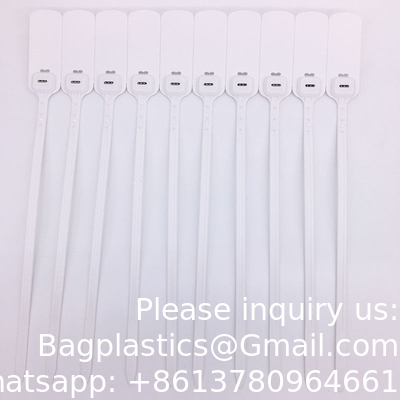Disposable Plastic Tamper Proof Self Seal Lock Customized Logo Plastic Strip Seals Plastic Seal 30cm For Bank
