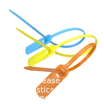Disposable Plastic Tamper Proof Self Seal Lock Customized Logo Plastic Strip Seals Plastic Seal 30cm For Bank