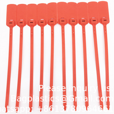 Disposable Plastic Tamper Proof Self Seal Lock Customized Logo Plastic Strip Seals Plastic Seal 30cm For Bank