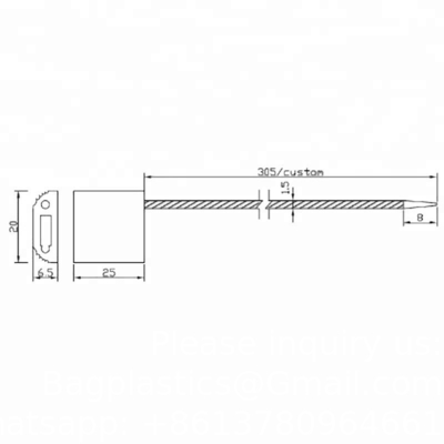 security cable lock Tank Container Seal pull tight cable seal Tamper Evident Numbered Seals High Security Cable Seal