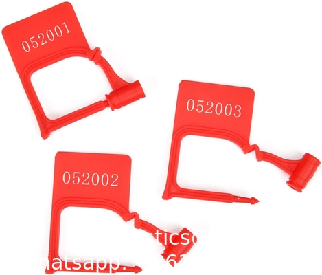 Plastic Security Padlock Seal Numbered Tamper Evident Disposable Lock For Luggage Bag Clothes (Red, 100 Pcs)