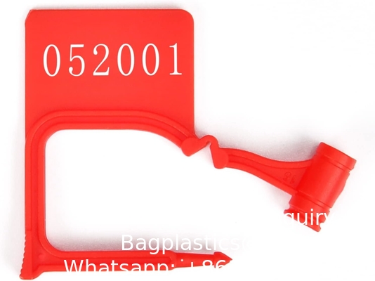 Plastic Security Padlock Seal Numbered Tamper Evident Disposable Lock For Luggage Bag Clothes (Red, 100 Pcs)
