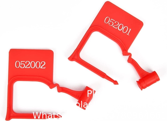 Plastic Security Padlock Seal Numbered Tamper Evident Disposable Lock For Luggage Bag Clothes (Red, 100 Pcs)