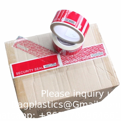 Serial Numbered Red Tamper Evident Security Tape (48mm x 50m x 2mil, 100% Total Transfer, Ultra-Thick “Void” Film