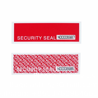 Serial Numbered Red Tamper Evident Security Tape (48mm x 50m x 2mil, 100% Total Transfer, Ultra-Thick “Void” Film