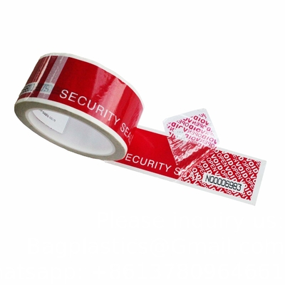 Serial Numbered Red Tamper Evident Security Tape (48mm x 50m x 2mil, 100% Total Transfer, Ultra-Thick “Void” Film