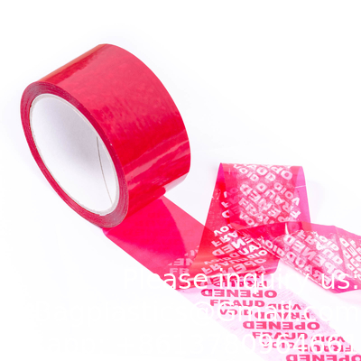 Serial Numbered Red Tamper Evident Security Tape (48mm x 50m x 2mil, 100% Total Transfer, Ultra-Thick “Void” Film