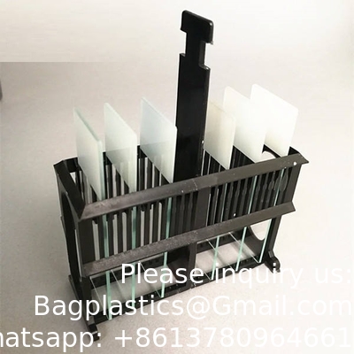 Histology Tissue Slide Glass Staining Jar Staining Rack Pathology microscope slide staining jar and rack