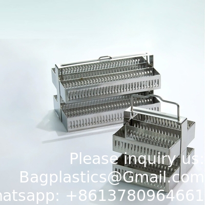 Histology Tissue Slide Glass Staining Jar Staining Rack Pathology microscope slide staining jar and rack